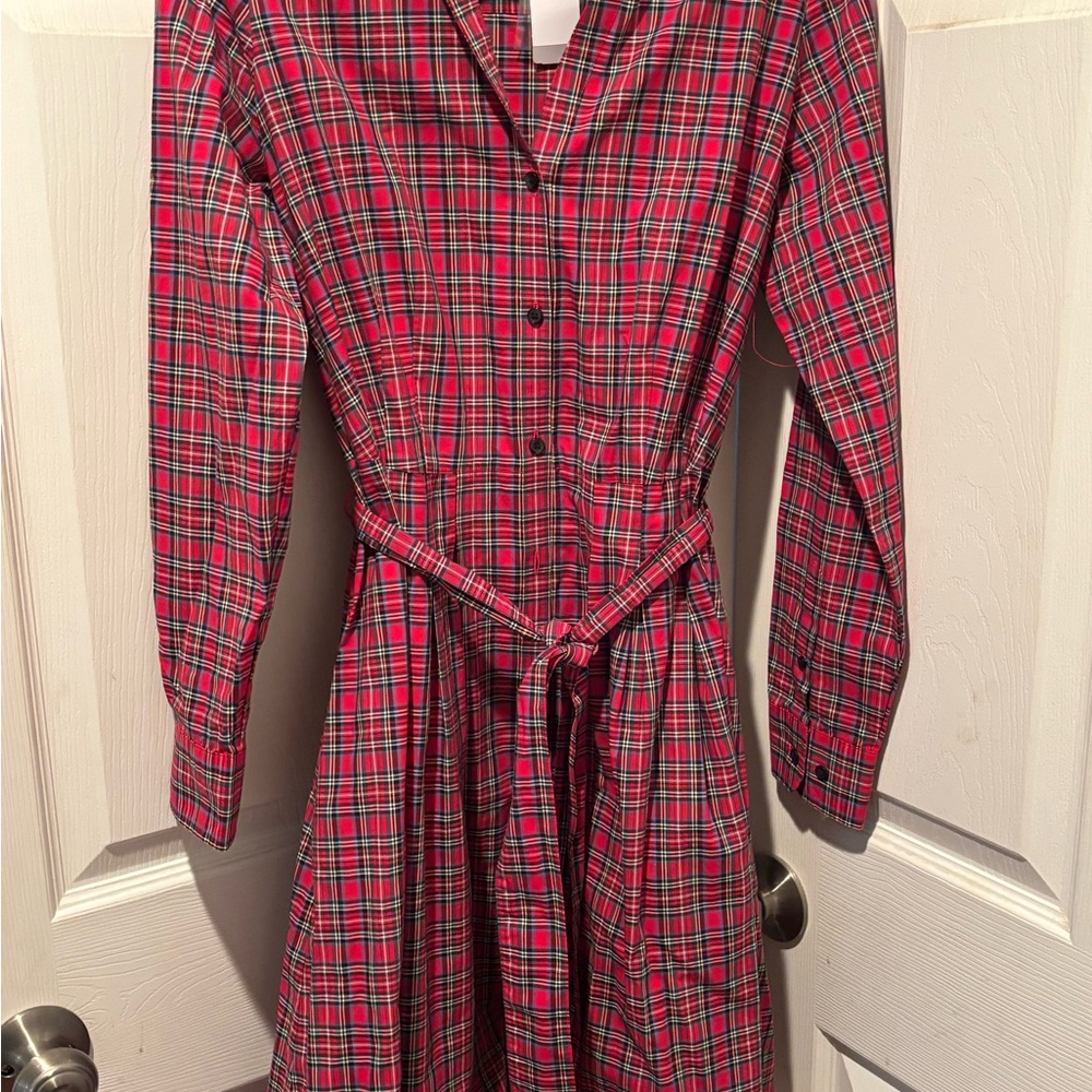 Brooks Brothers Red Plaid Shirt Dress